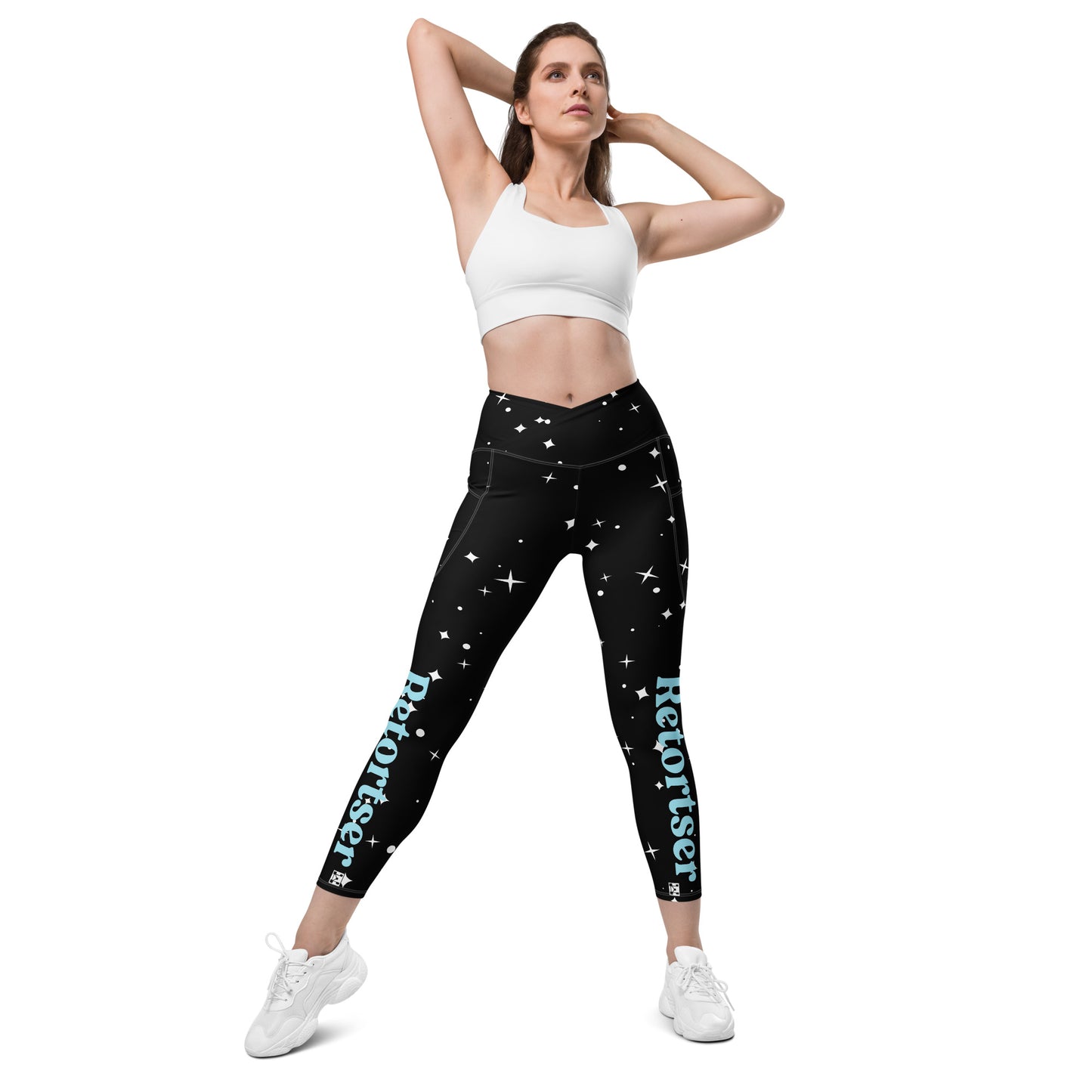 Retortser Crossover leggings with pockets